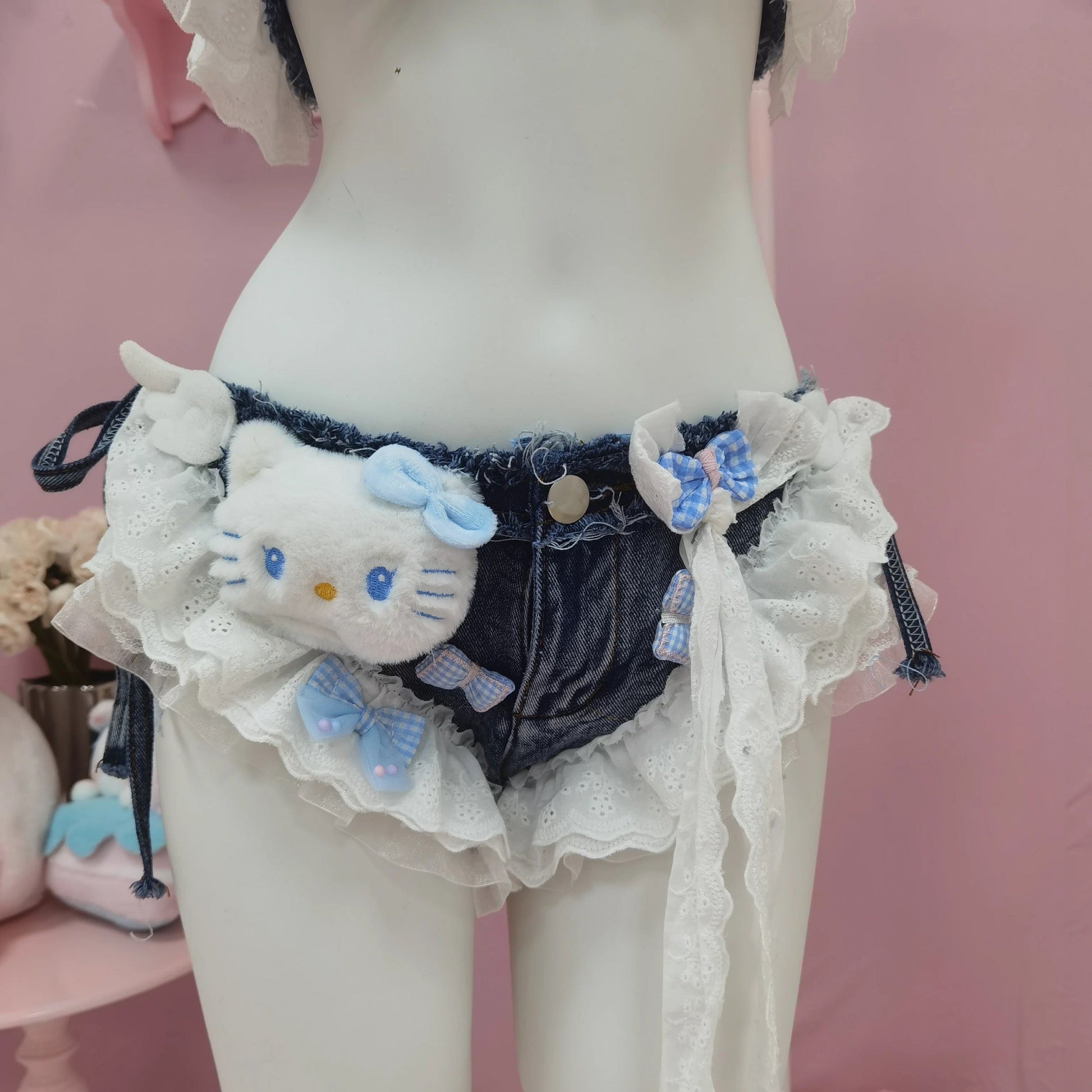 Sweet denim suit (two-piece set)