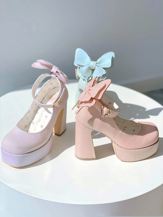 Butterfly Bling High Heels