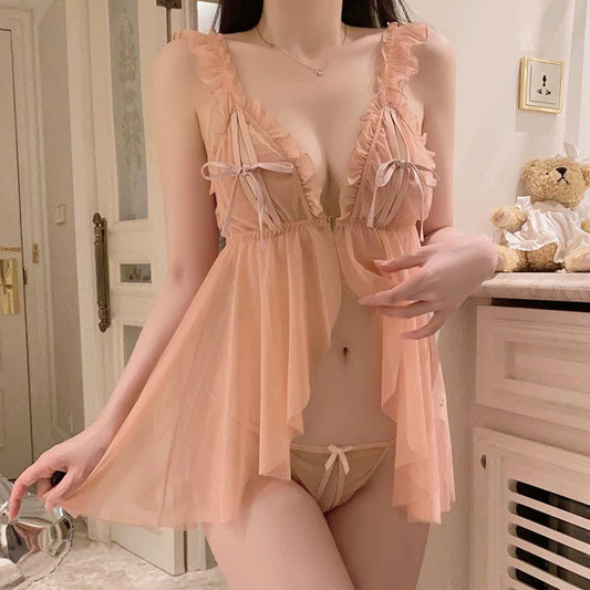 Bow mesh dress