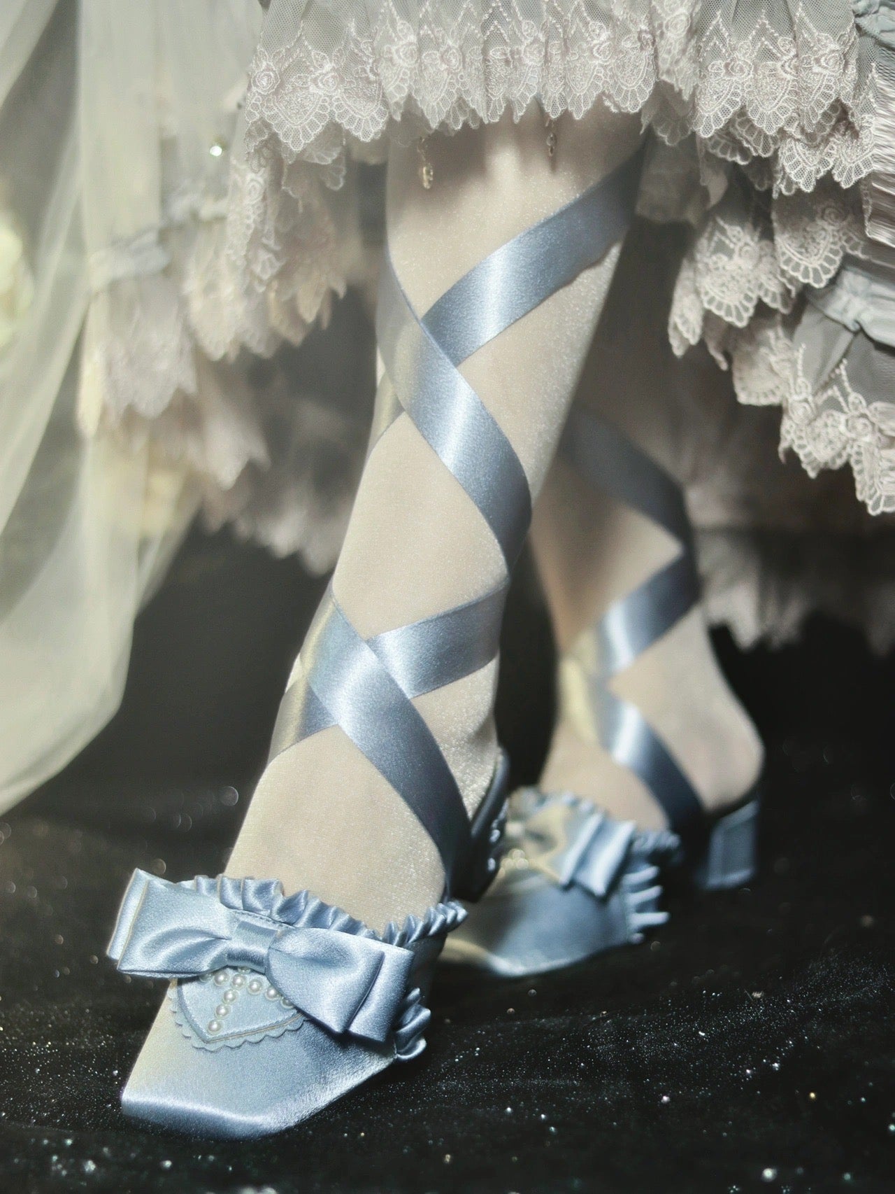 Siren Melody Lace-Up Mules