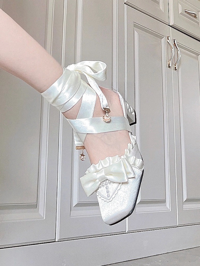 Siren Melody Lace-Up Mules