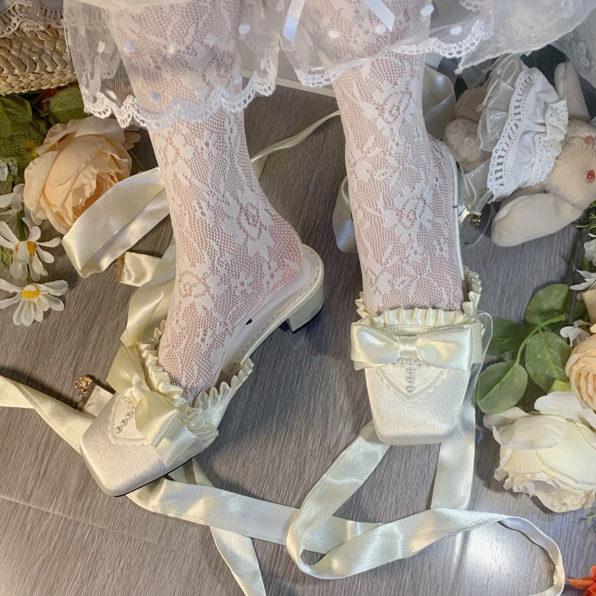 Siren Melody Lace-Up Mules