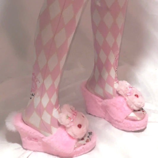 Pink Bunny Handmade Platform Shoes