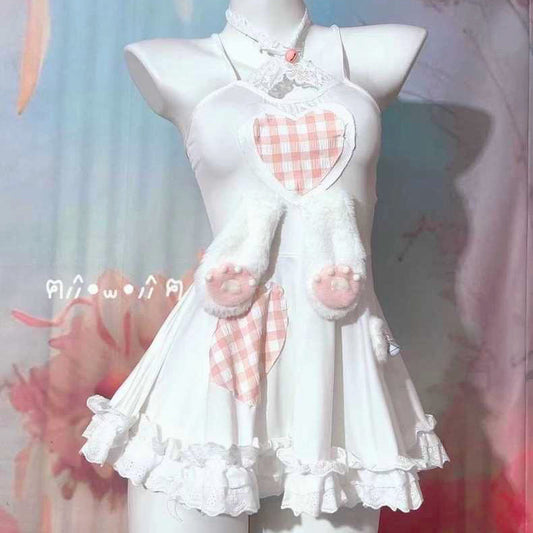 Rabbit ears suspender dress