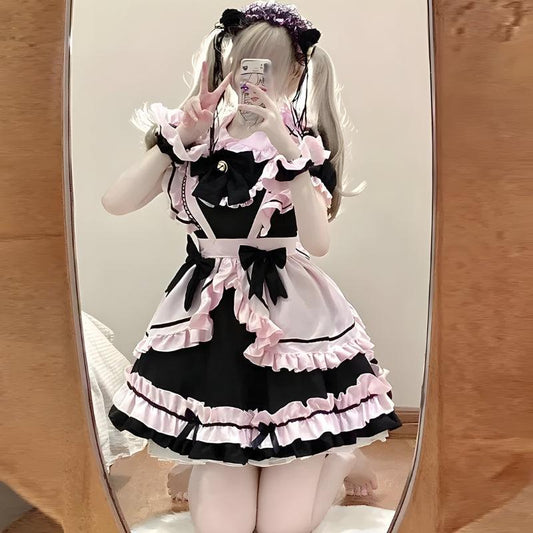 Kawaii Anime Mini Dress Black