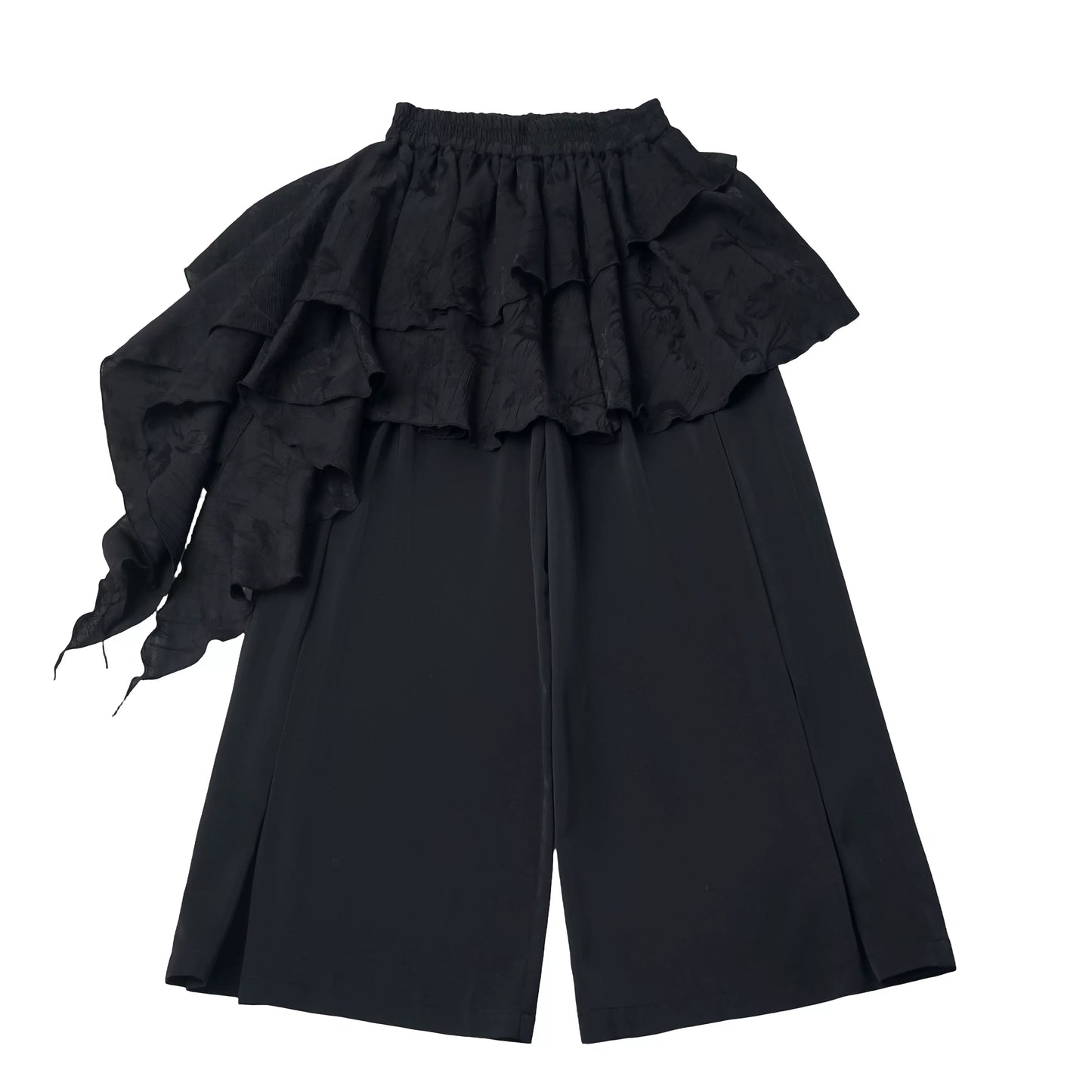 Ships Now [“Moon-Washed Floating Clouds”] Chiseled Character Pattern New Chinese-Style Waist Belt, Asymmetrical Design for Layering Underwear to Slim