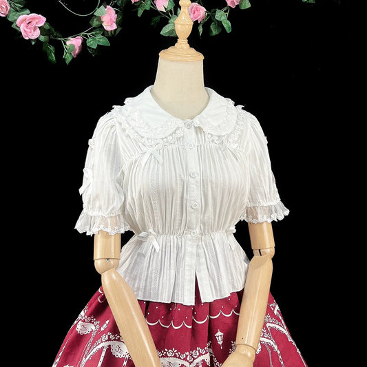 Sweet Lolita Shirt Doll Collar Blouse High-waisted
