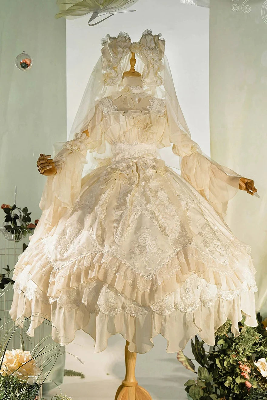 Fairy Princess Lolita Jumper Skirt + Hair Accessories + Sleeves