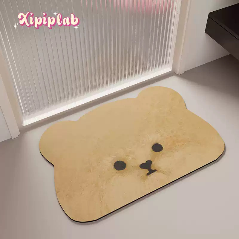 cute bear bathroom mat