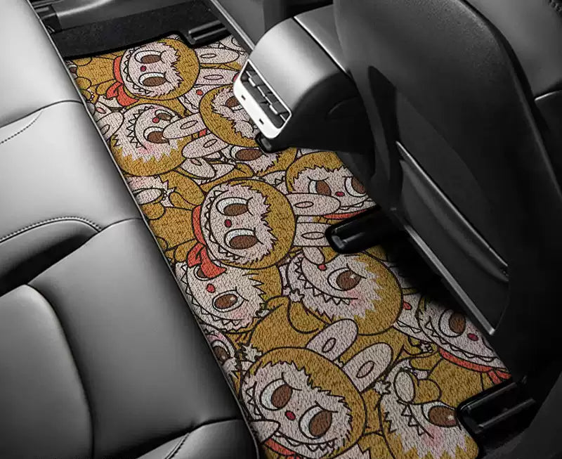 cartoon silk circle rear car floor mat