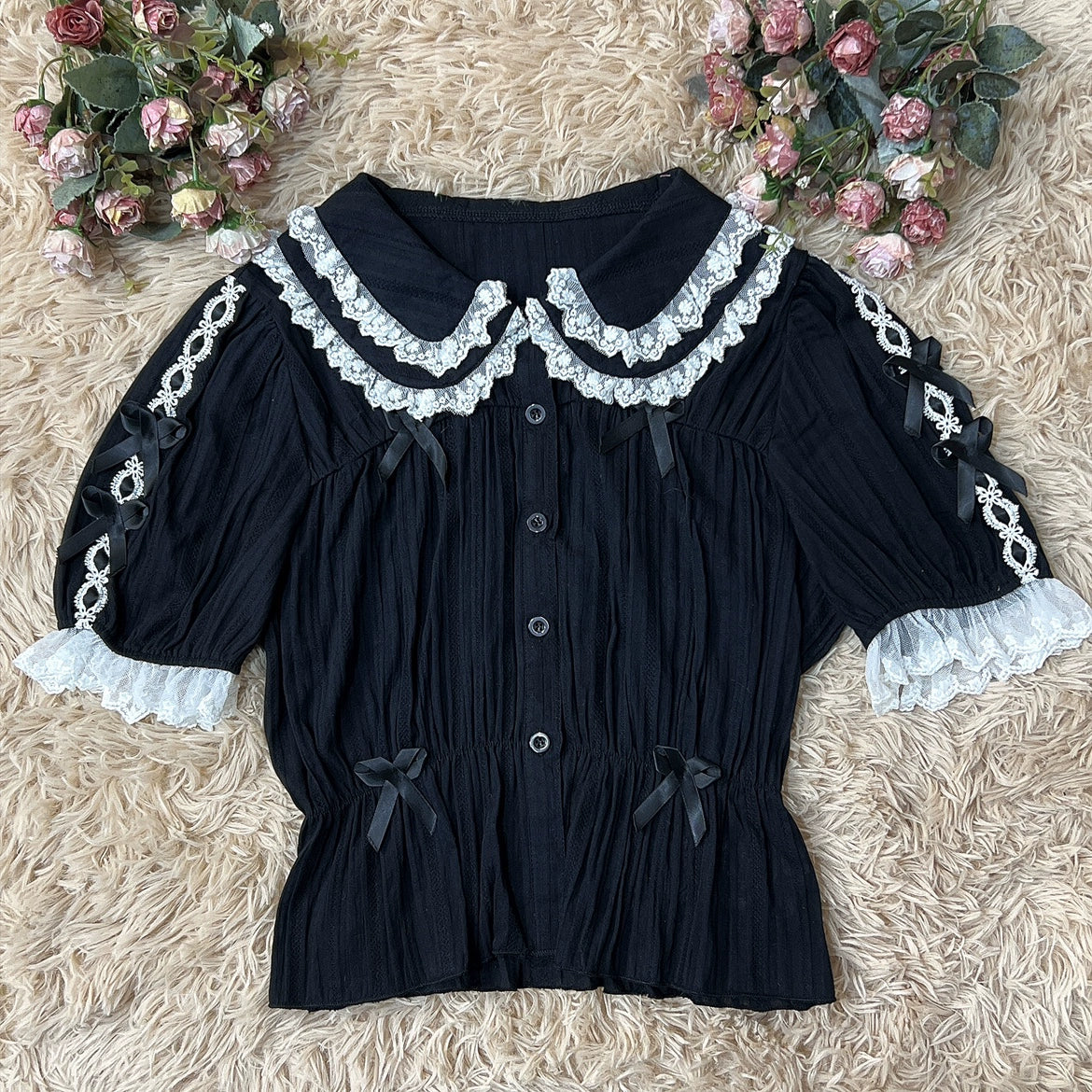 Sweet Lolita Shirt Doll Collar Blouse High-waisted
