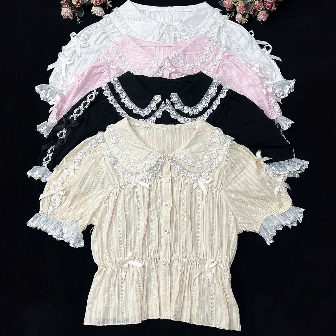 Sweet Lolita Shirt Doll Collar Blouse High-waisted