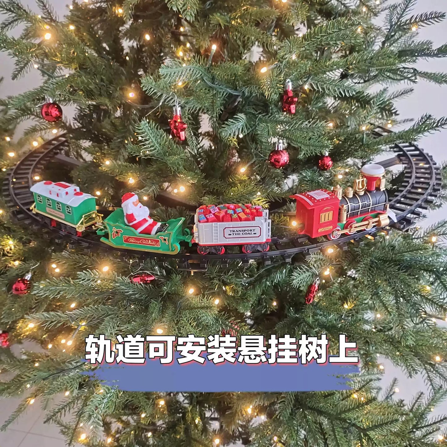 Christmas decorations electric train pendants