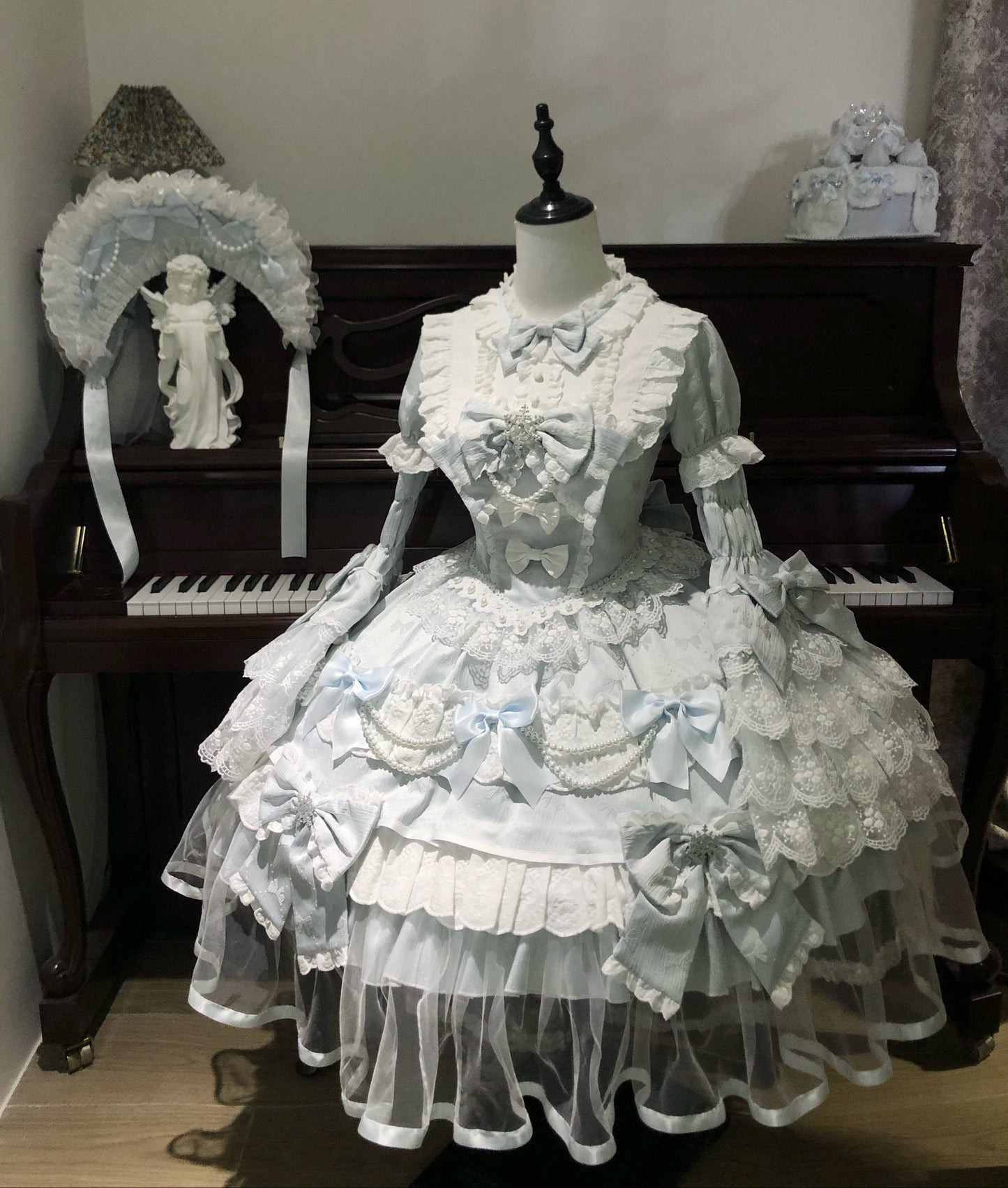 [February 8 Reservation Deadline]Pink Blue Tiered Lace Ribbon Princess Series Accessories