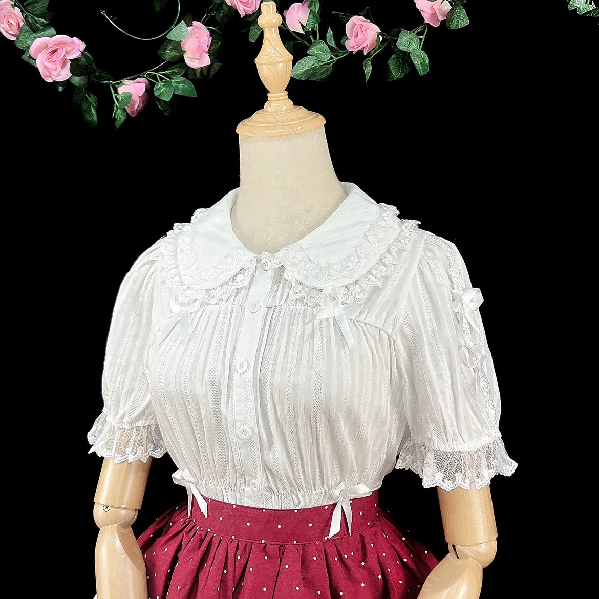 Sweet Lolita Shirt Doll Collar Blouse High-waisted
