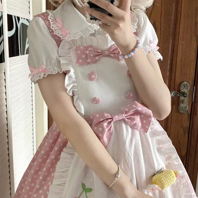 Sweet Lolita Doll Collar Short Sleeve Blouse