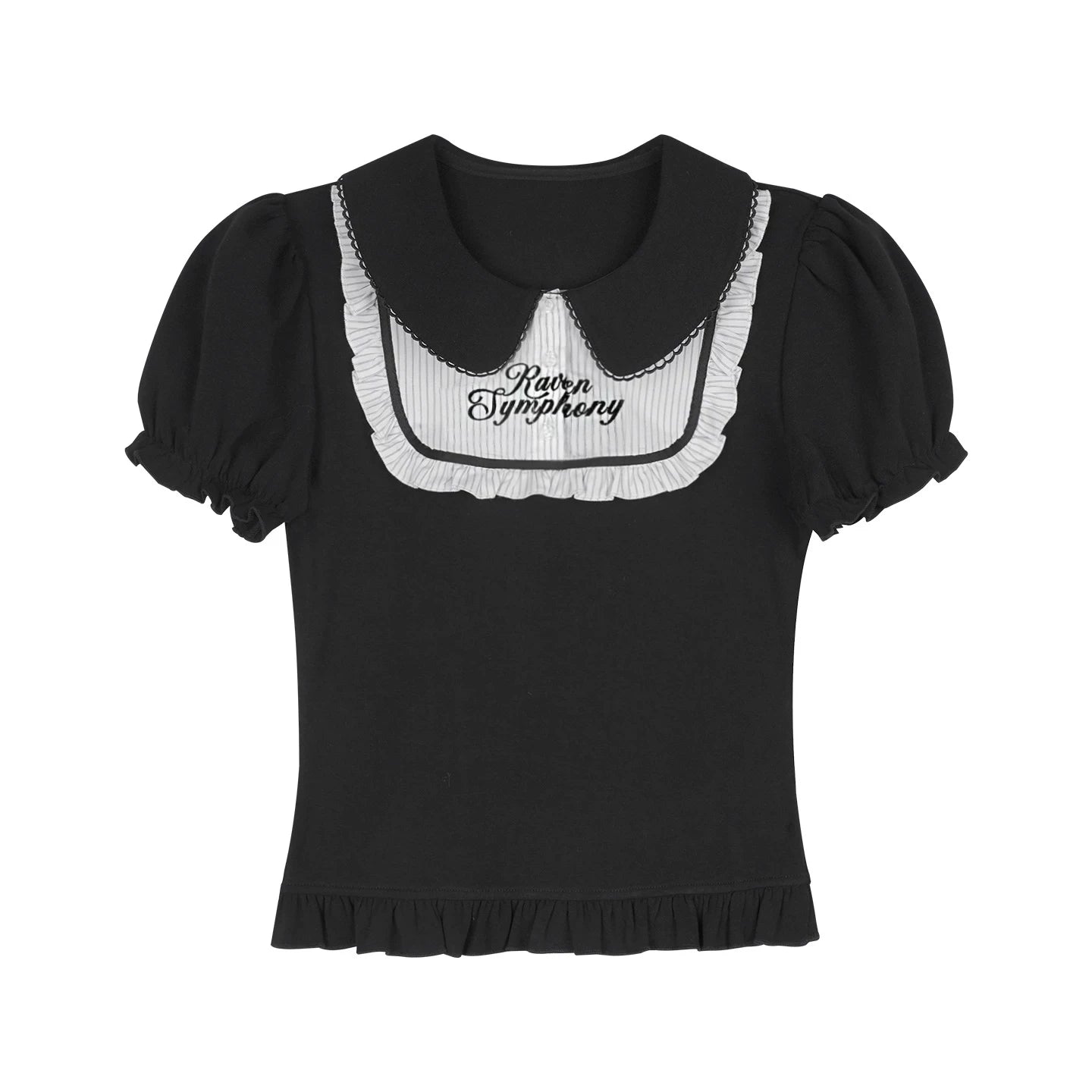 SagiDolls Girls Spirit #Photo Poster Plush #Dark Doll Off-Shoulder Short-Sleeve T-Shirt Top Lolita Sweet & Cool Cute