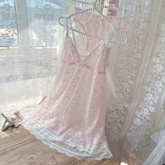 Butterfly Lace Cami Lingerie Set | Coquette Mesh Babydoll Sleepwear for Women
