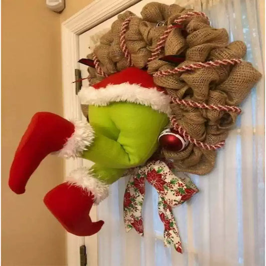 New Christmas thief wreath creative front door decoration