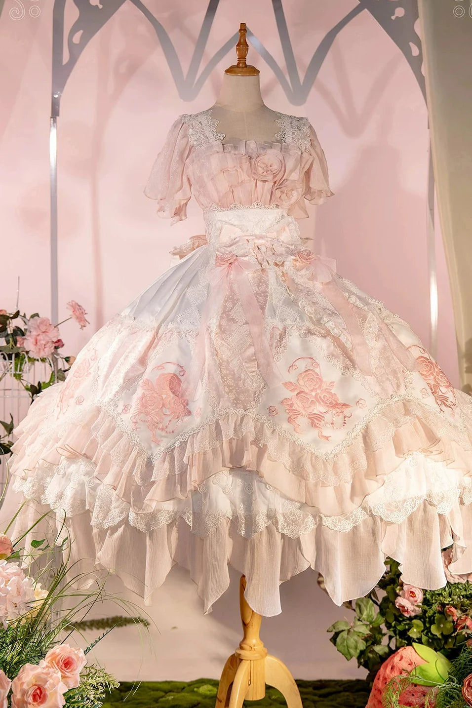 Fairy Princess Lolita Jumper Skirt + Hair Accessories + Sleeves