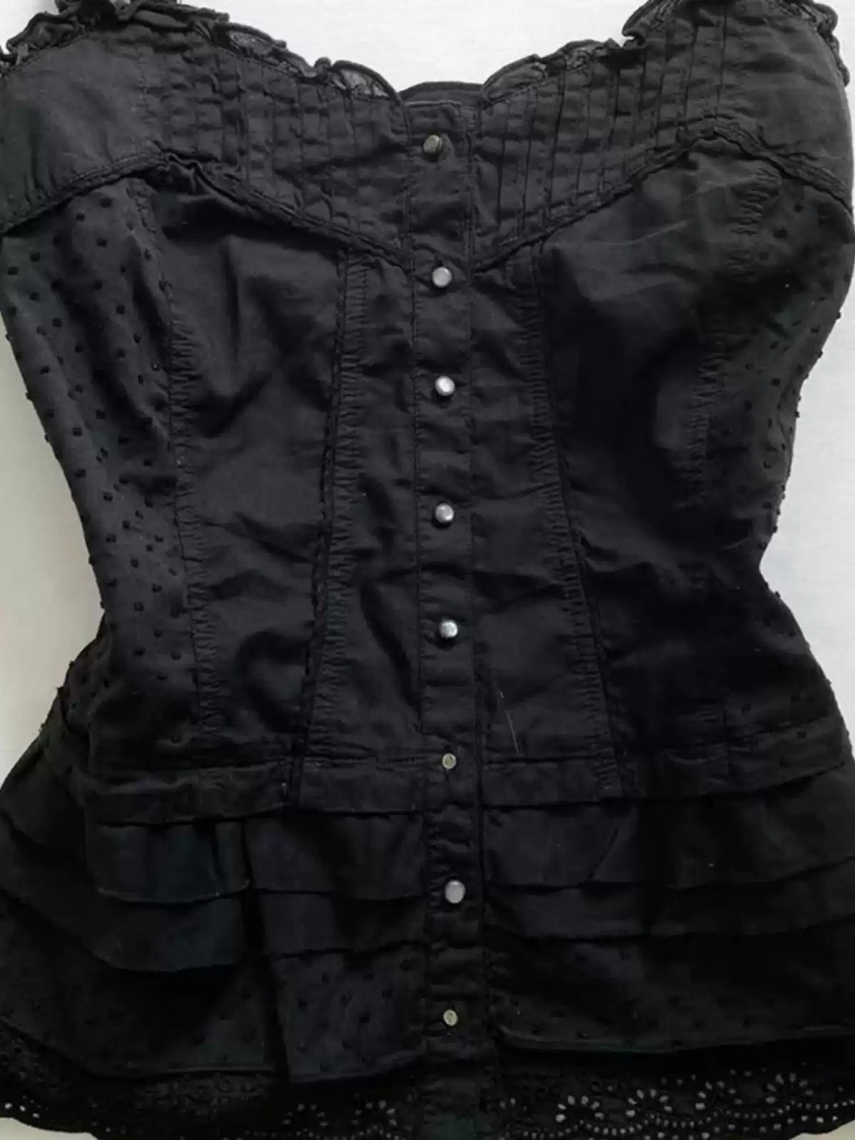 Black lace patchwork camisole