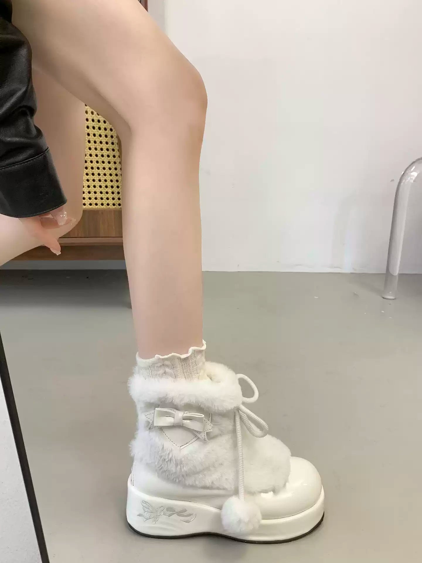 cute lolita snow boots