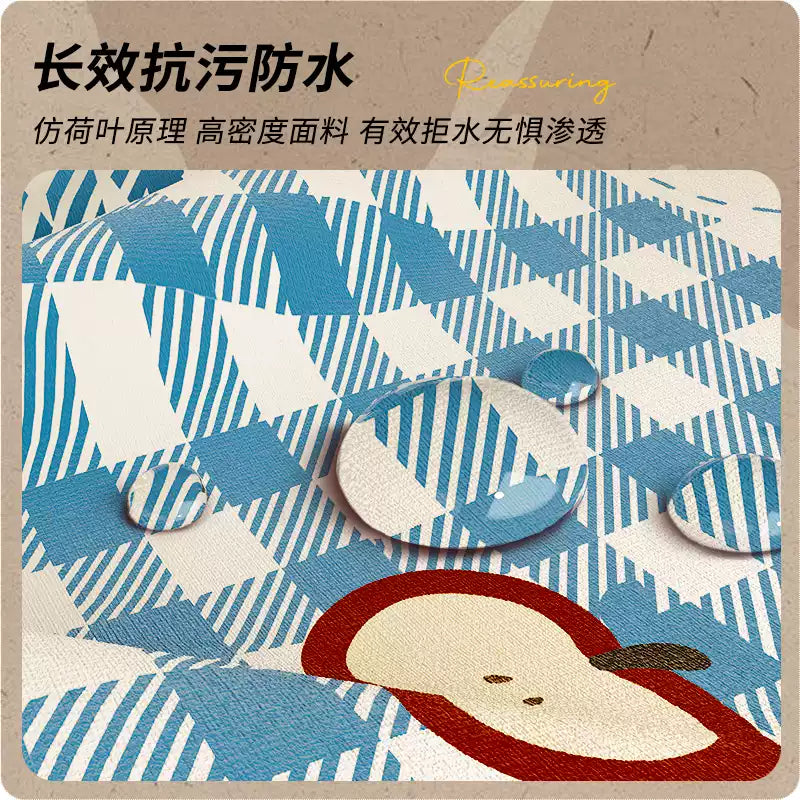 waterproof & oil-proof apples round table tablecloth