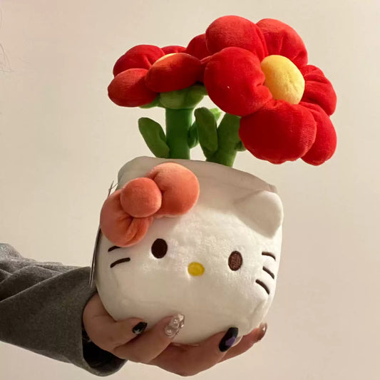 KT bouquet plush potted plant doll