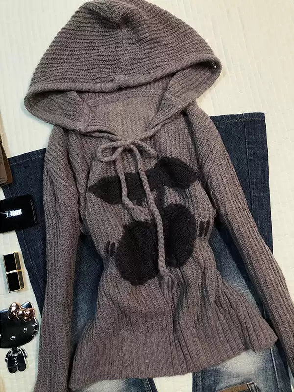 American retro hooded sweater