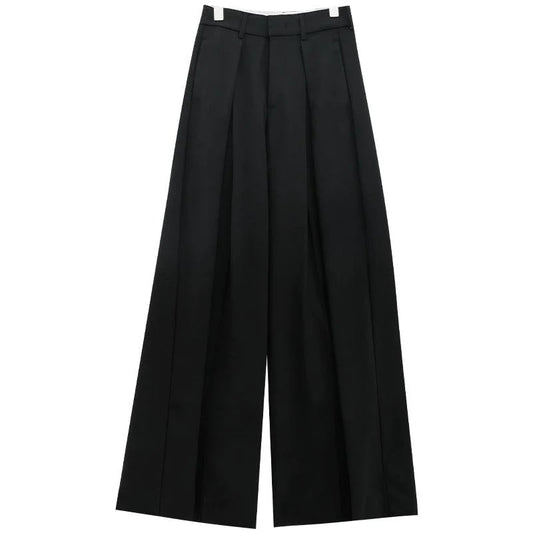 Dramatic Noir Wide-Leg Palazzo Pants Xl Black Fleece Lined