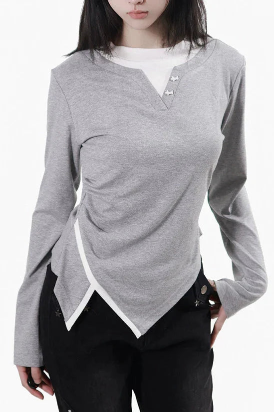 Cutout Design Slim Top