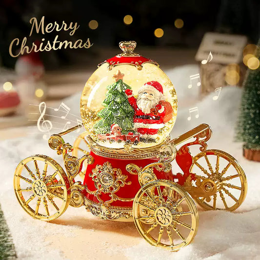 Christmas gift carriage crystal ball music box