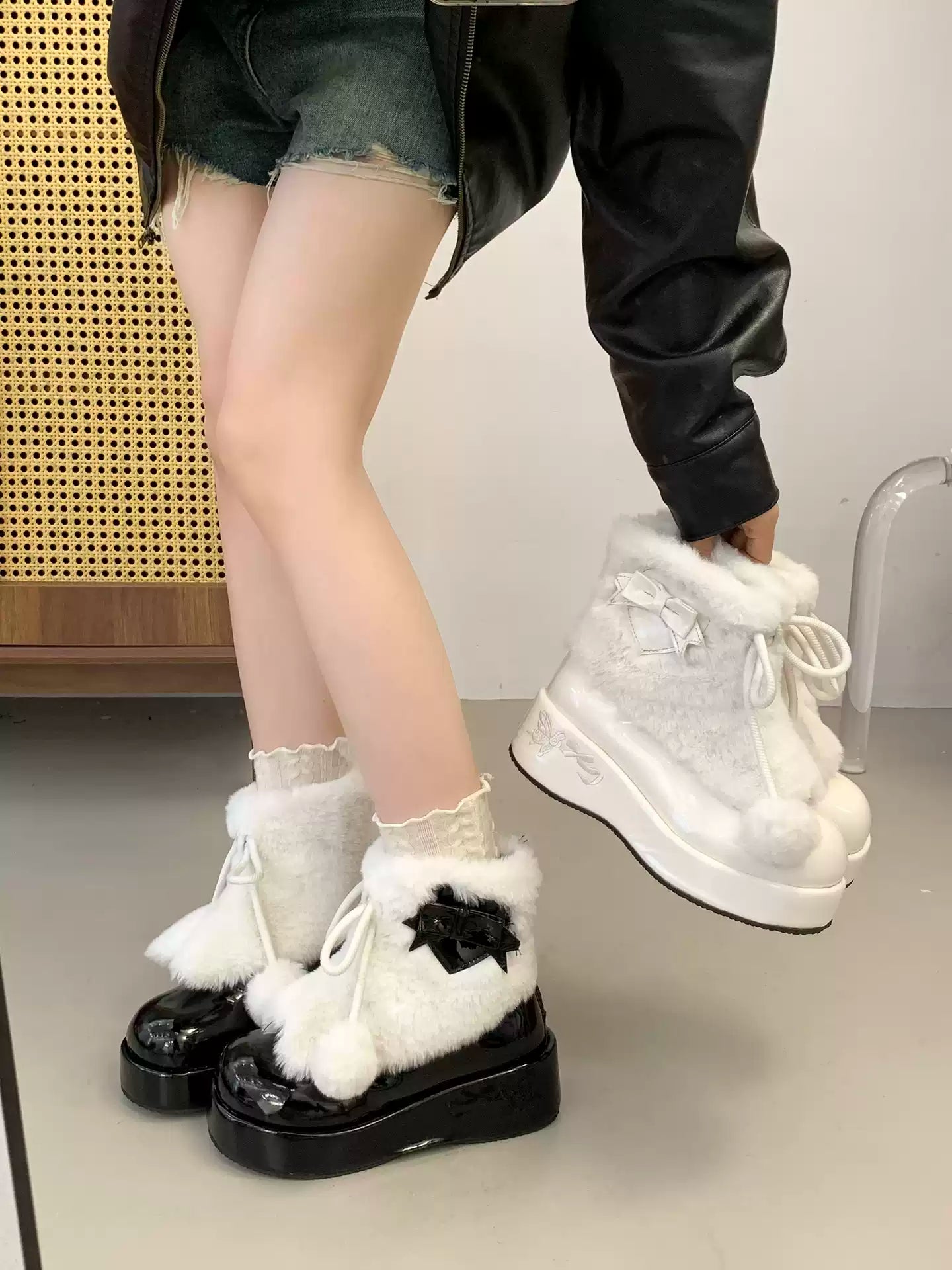 cute lolita snow boots
