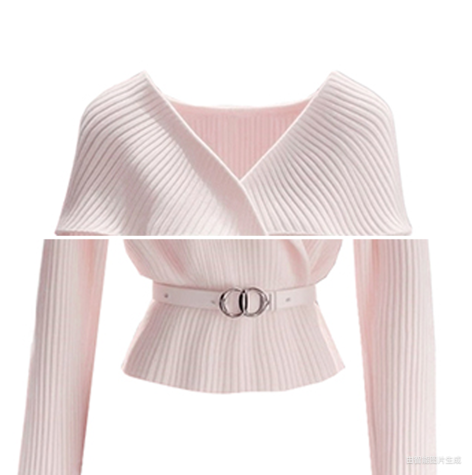Coquette V-neck sweater