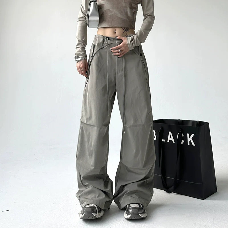 Utility Pocket Wide-Leg Trousers
