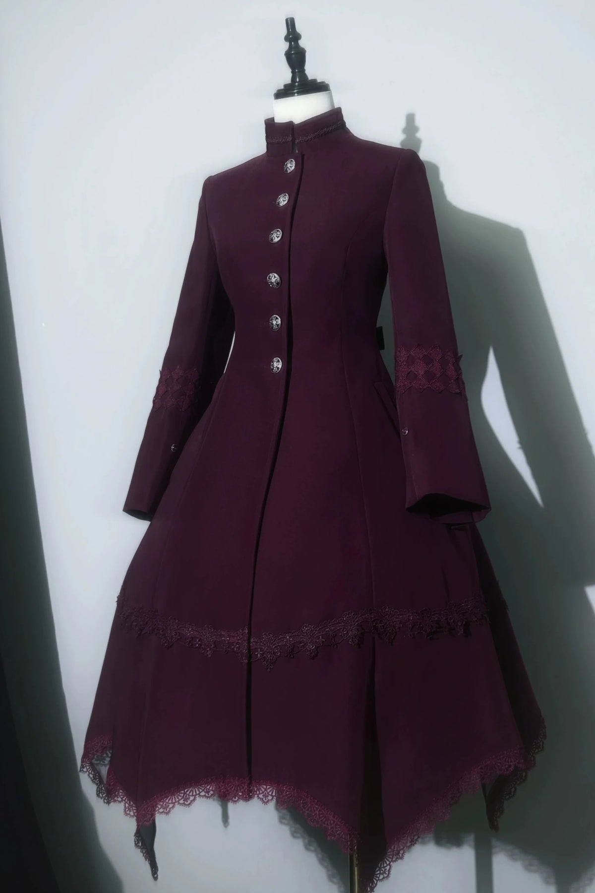 Gothic Lolita Coat + Cape + Cross Collar Purple ［Flare coat］