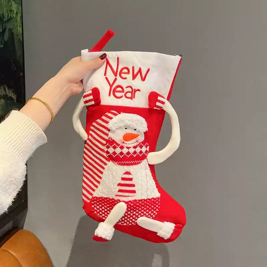 Snowman Christmas pendant candy socks bag