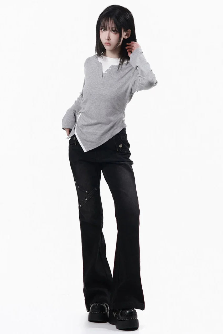 Cutout Design Slim Top