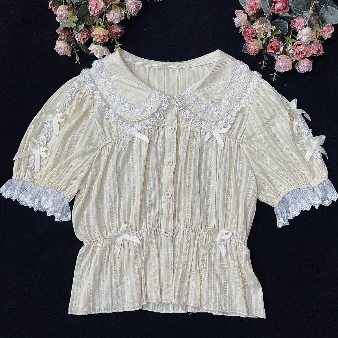 Sweet Lolita Shirt Doll Collar Blouse High-waisted