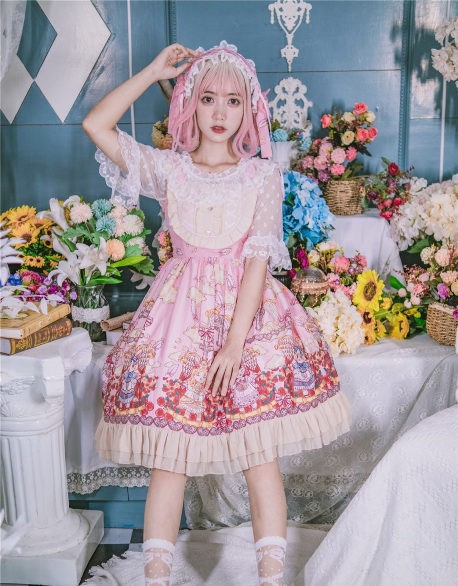 Plus Size Lolita Shirt Lace Mesh Blouse