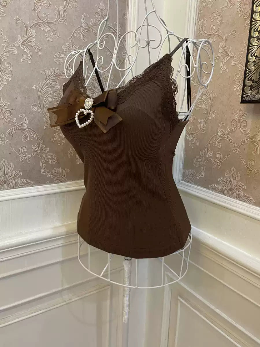Butterfly Pearl Love Sparkling Diamond Suspenders
