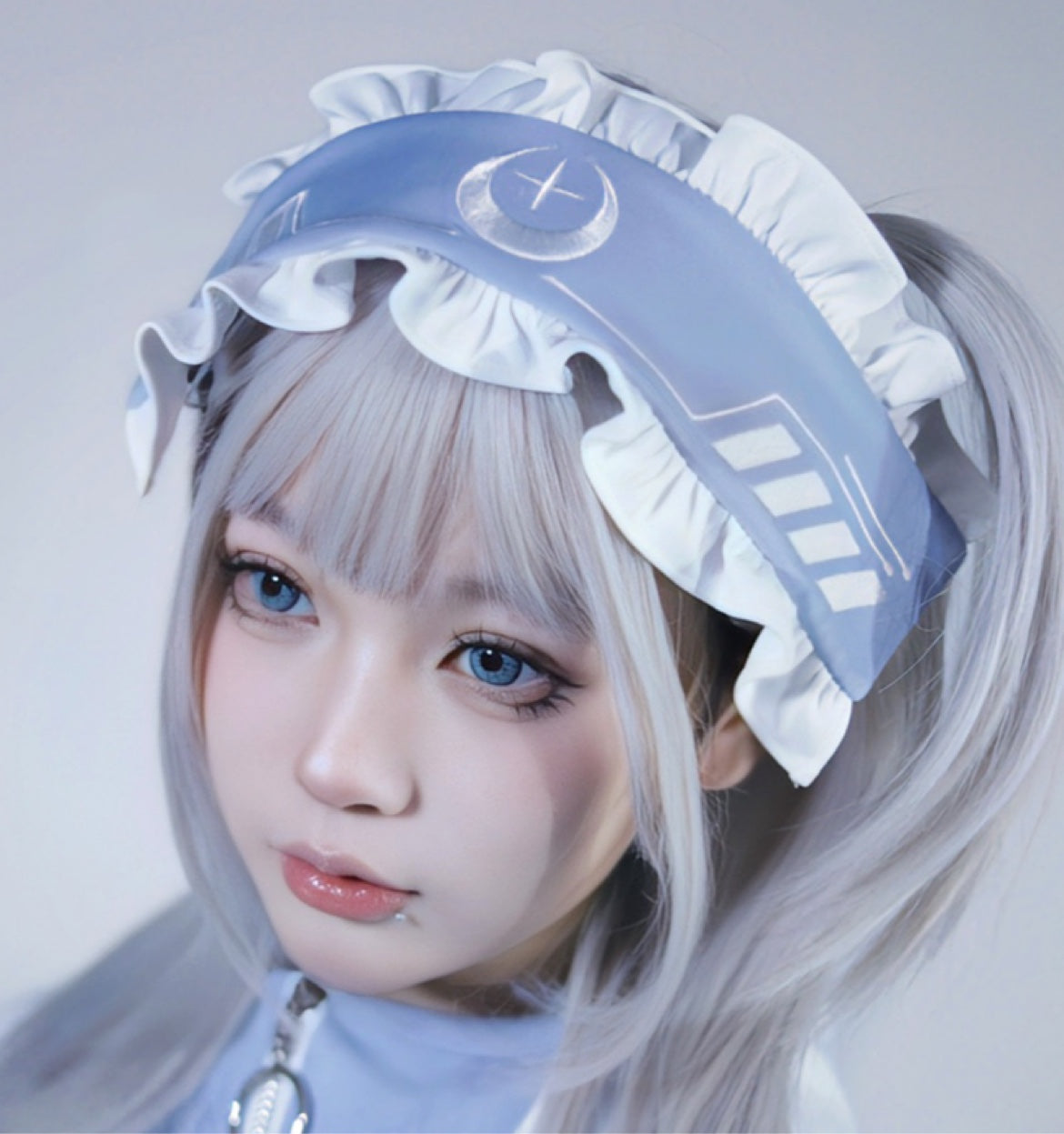 [Angel Style] Subculture Cyber Jersey Set-Up Light blue headdress M