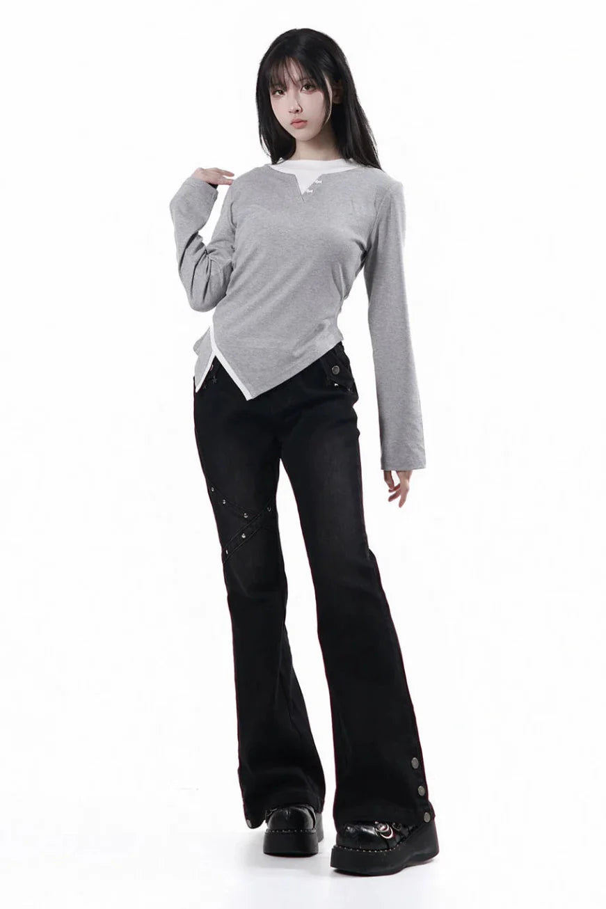 Modern Flare Denim Pants