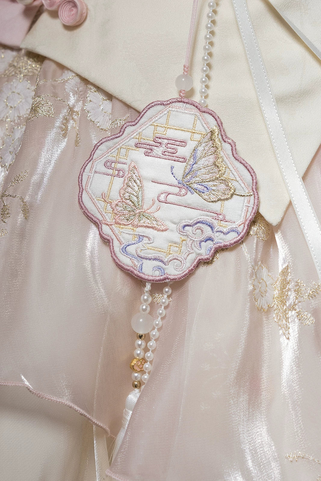 Gorgeous Butterfly Asymmetrical Lolita Dress + Accessories Waist Tag