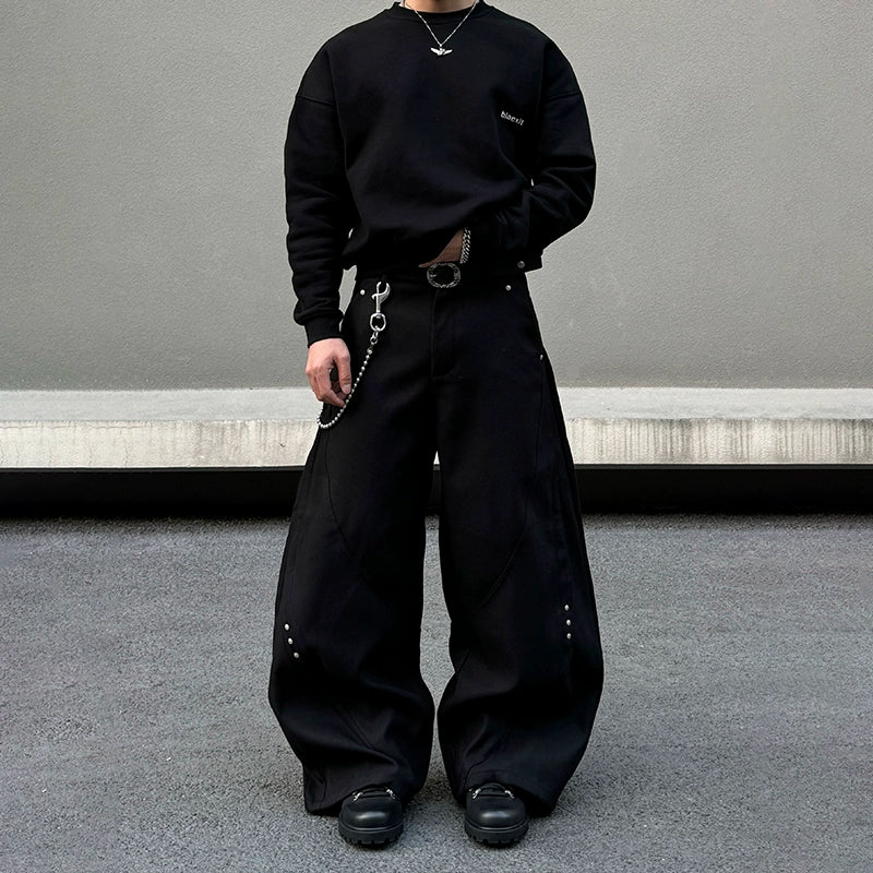 Shadow Rivet Wide Leg Jeans