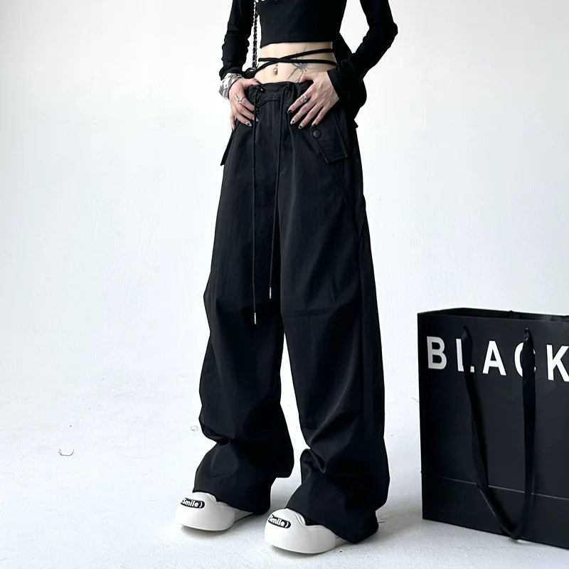 Utility Pocket Wide-Leg Trousers