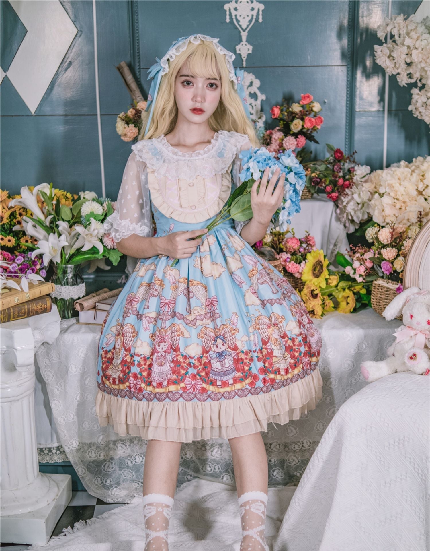 Plus Size Lolita Shirt Lace Mesh Blouse