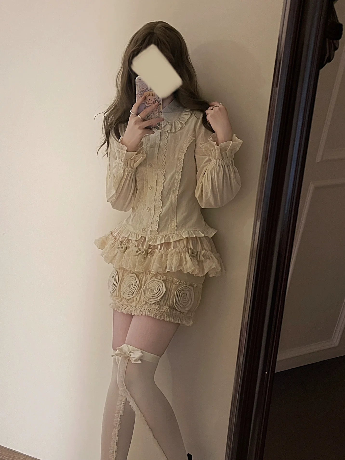 Kawaii Lolita Blouse Soft Girl Bubble Puff Sleeve