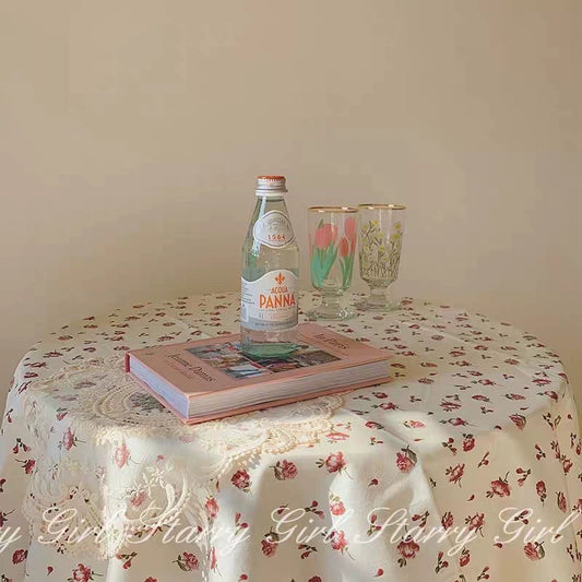 custard floral tablecloth