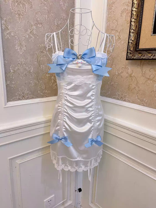 Princess Cinnamon Bow Suspender Dress